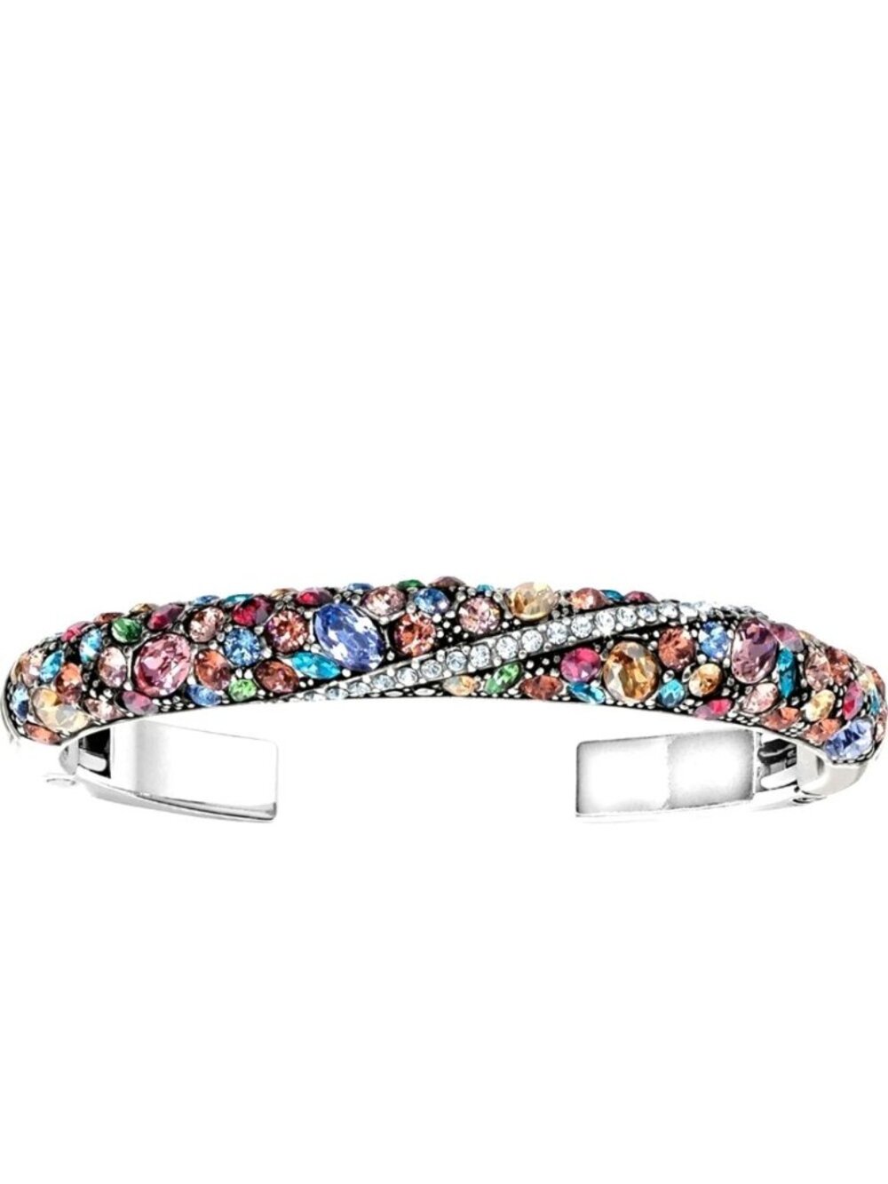 Brighton Trust Your Journey hinged pastel crystal Bangle NWT JF3951